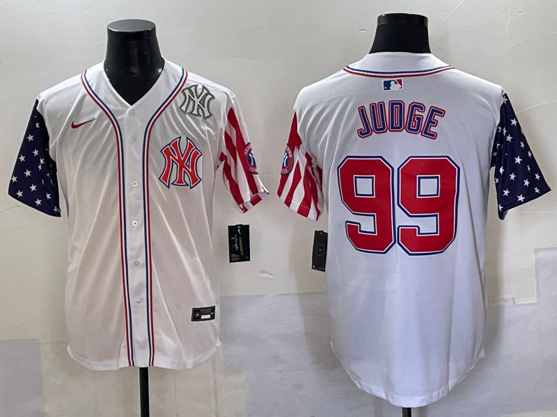Men New York Yankees #99 Judge White a generation of national flags Jointly Name 2025 Nike MLB Jersey style 7